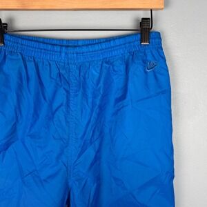 VTG 90s Nike Women's Medium Blue Nylon Track Warm‎ Up Jogger Pants Windbreaker